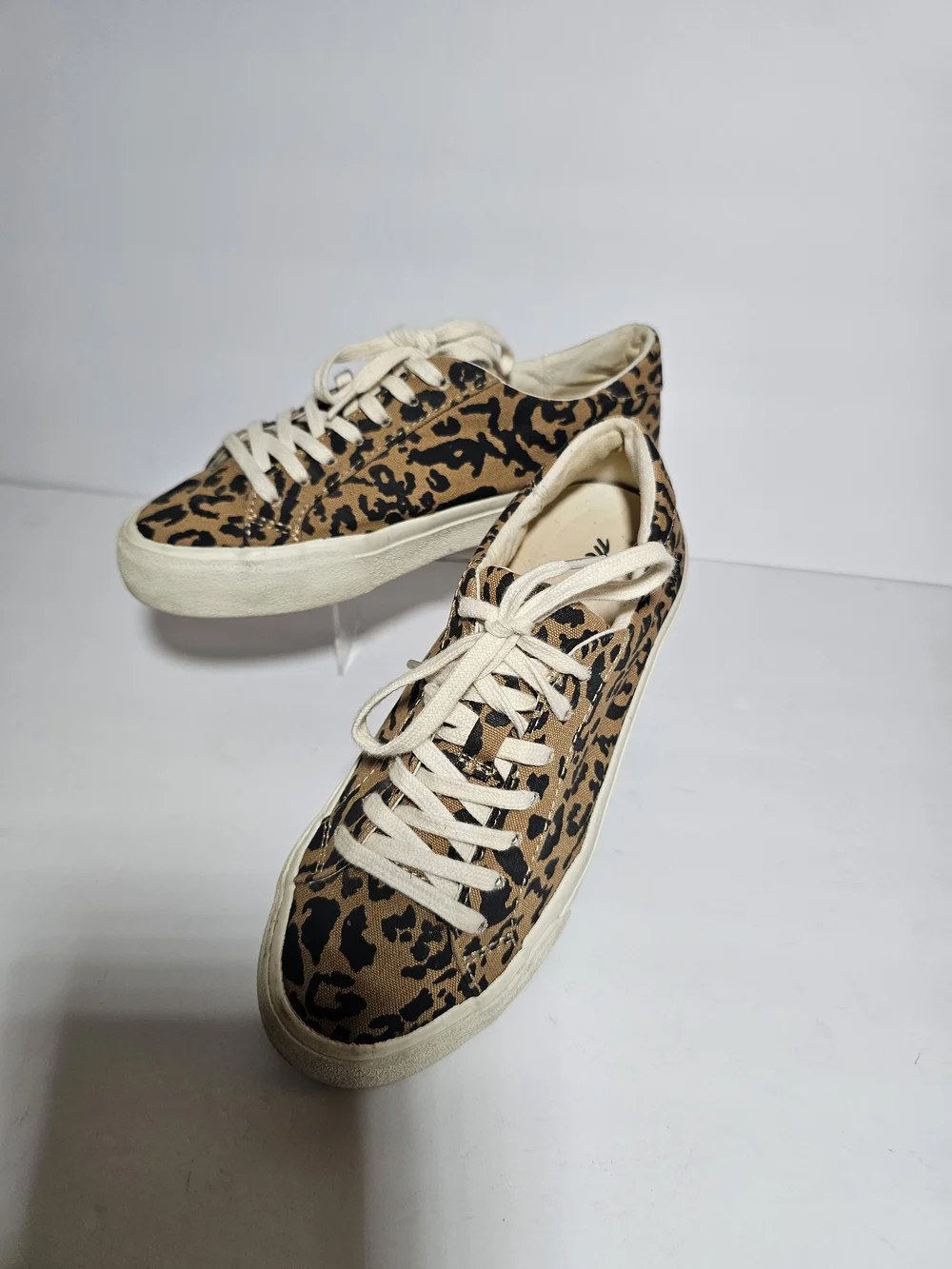 Madewell Women's Leopard Print Canvas Sneakers - Tan/Black
